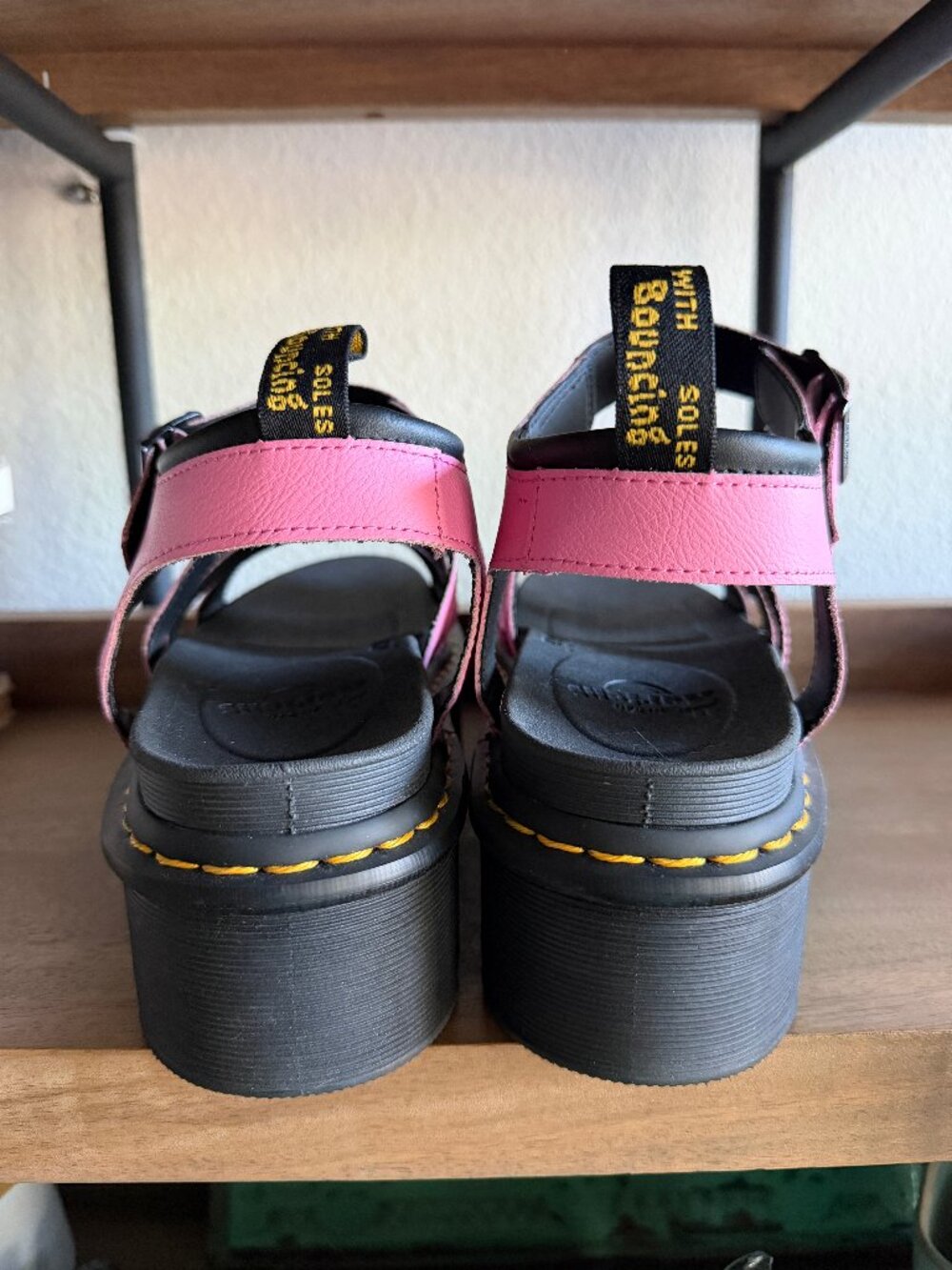 DR. MARTENS Blaire Quad Chunky Platform Sandals Pink NWOT 11 - Picture 4 of 9